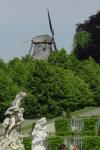 Windmill and Statue 