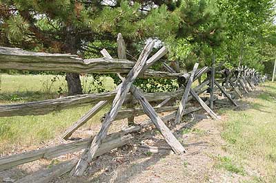 split rail fence depiction