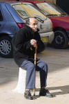 Old Man with Cane 